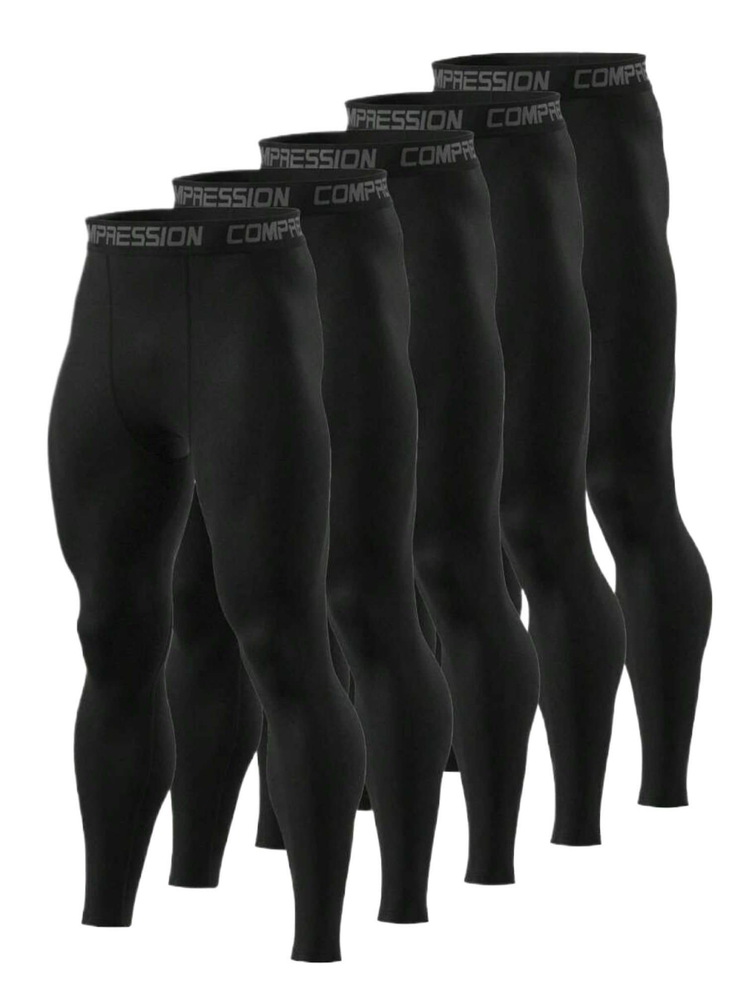 Compression Long Pant - 5pcs Men's Fitness Compression Long Leggings