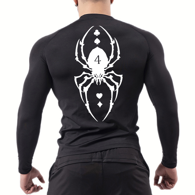 Spider Print Compression Shirt - Base Layer Top 리뷰 및 가격