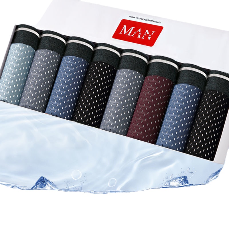 8pcs/Lot Men's Panties Ice Sil - Boxer Shorts Modal 리뷰 및 가격