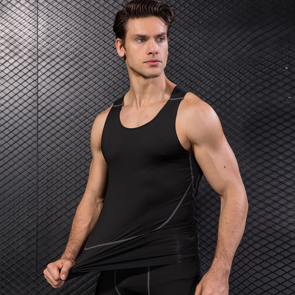 Men Black Sport Skinny Vest Ti - Base Layer Top 리뷰 및 가격
