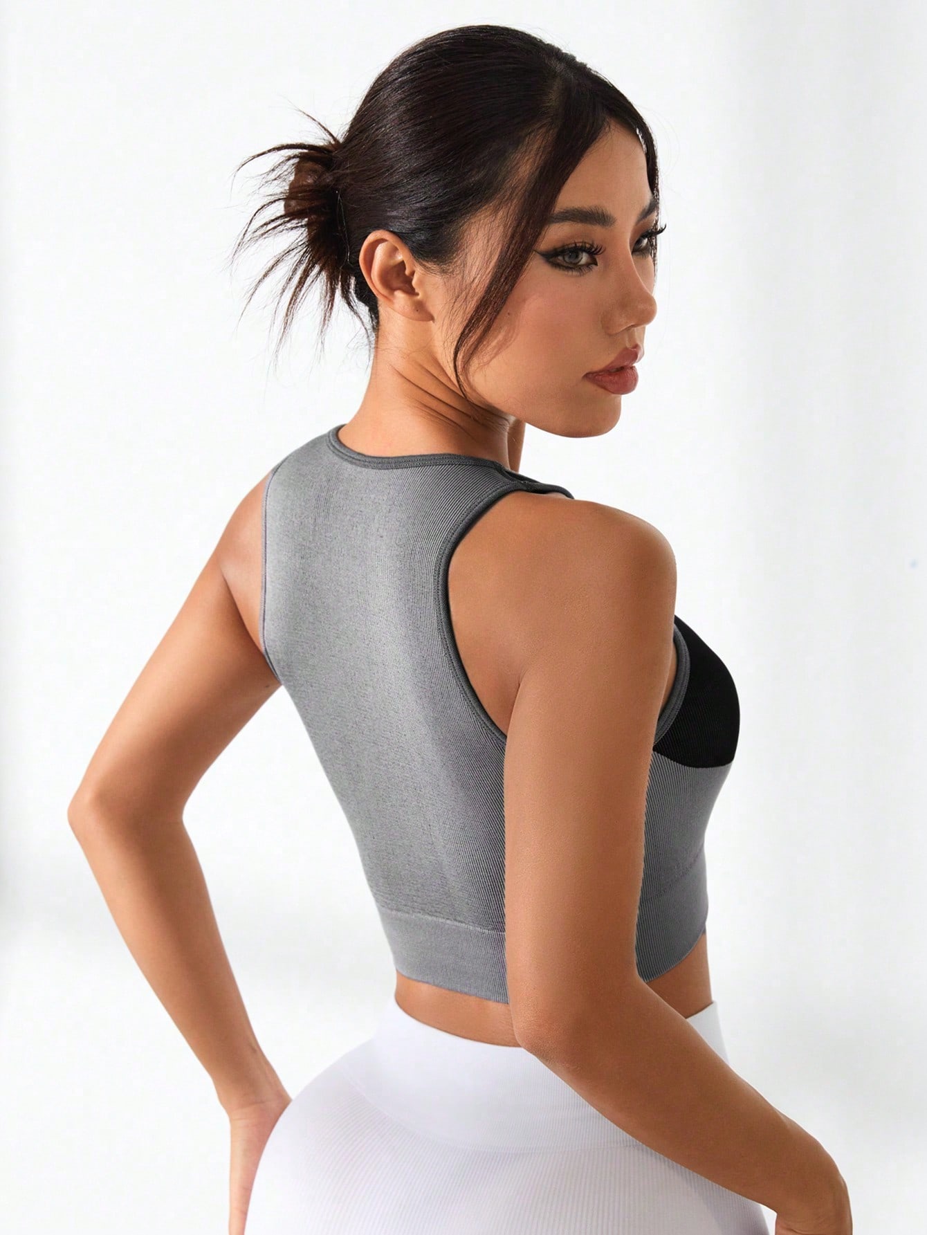 Women Color Block Cross Line R - Tank Top Ribbed 리뷰 및 가격