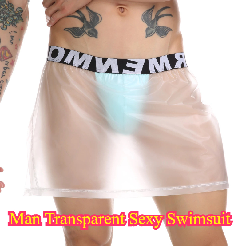 Men Sexy Transparent Swimwear  - Boxer Shorts Modal 리뷰 및 가격